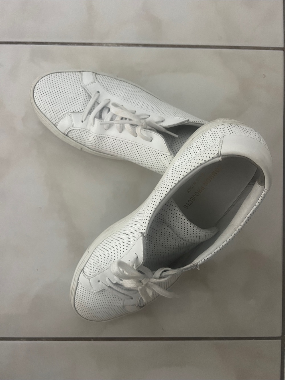 Common Projects Perforated Leather White Men's Sneakers